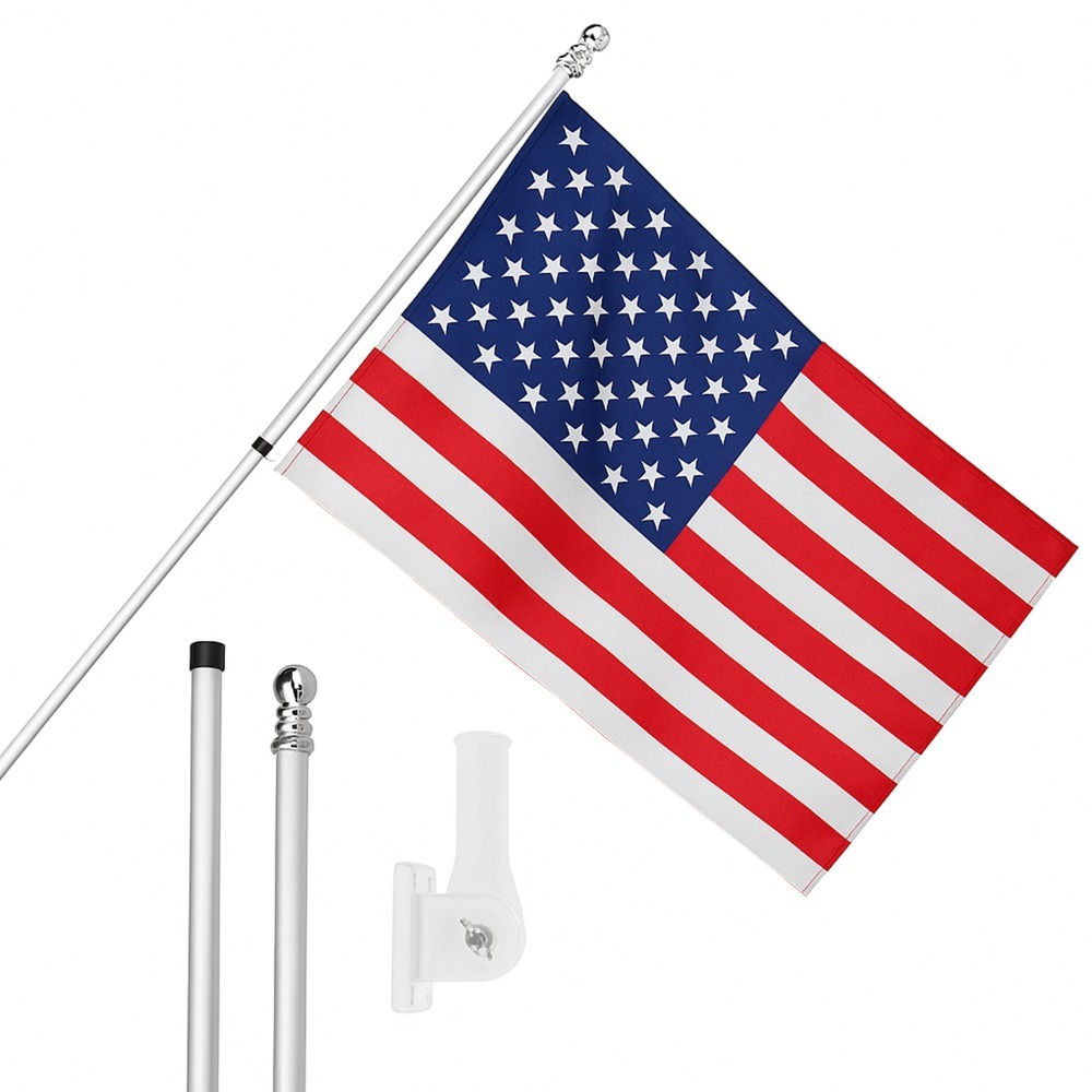 Click to view product details and reviews for Large 5ft X 3ft Usa Flag With 6ft Pole Wall Bracket.