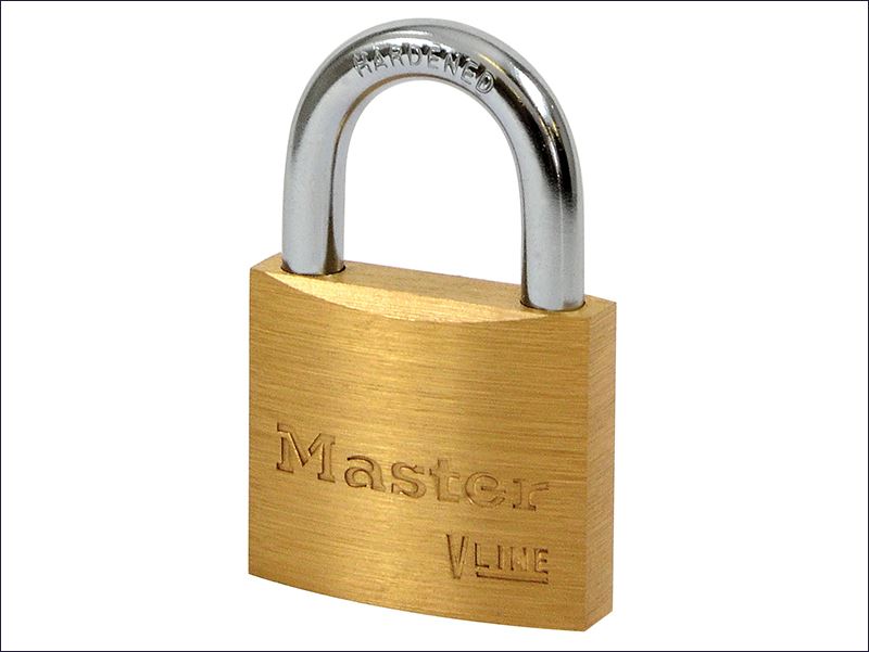 V Line Brass 40mm Padlock - Keyed Alike 2341 MLK4140KA1