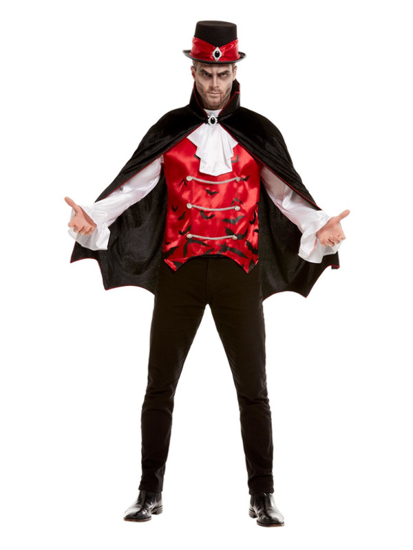 Click to view product details and reviews for Vampire Costume Black Shirt Cape Medium.