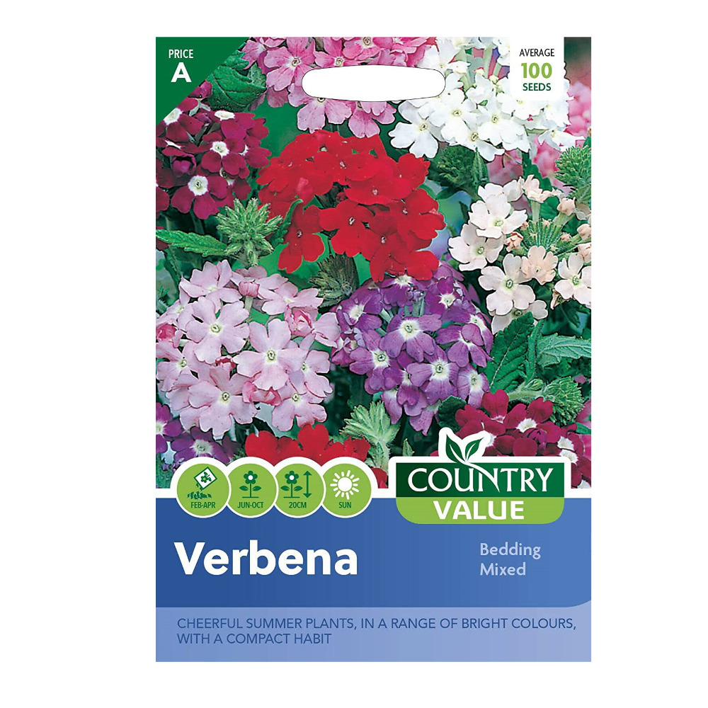 Verbena Seed Grow Your Own Garden Flowers Bedding Mixed Packet Country Value