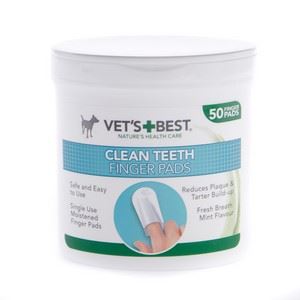 Click to view product details and reviews for Vets Best Clean Teeth Finger Pads For Dogs Display Unit 234213.