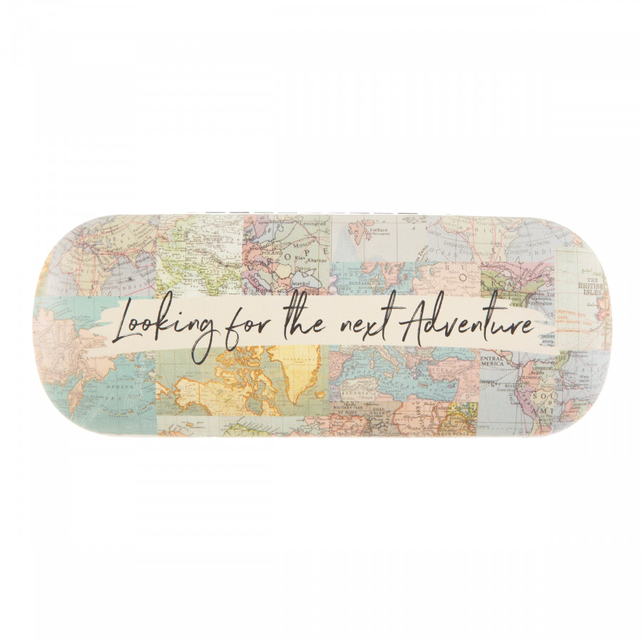 Click to view product details and reviews for Vintage Map Collage Glasses Case.