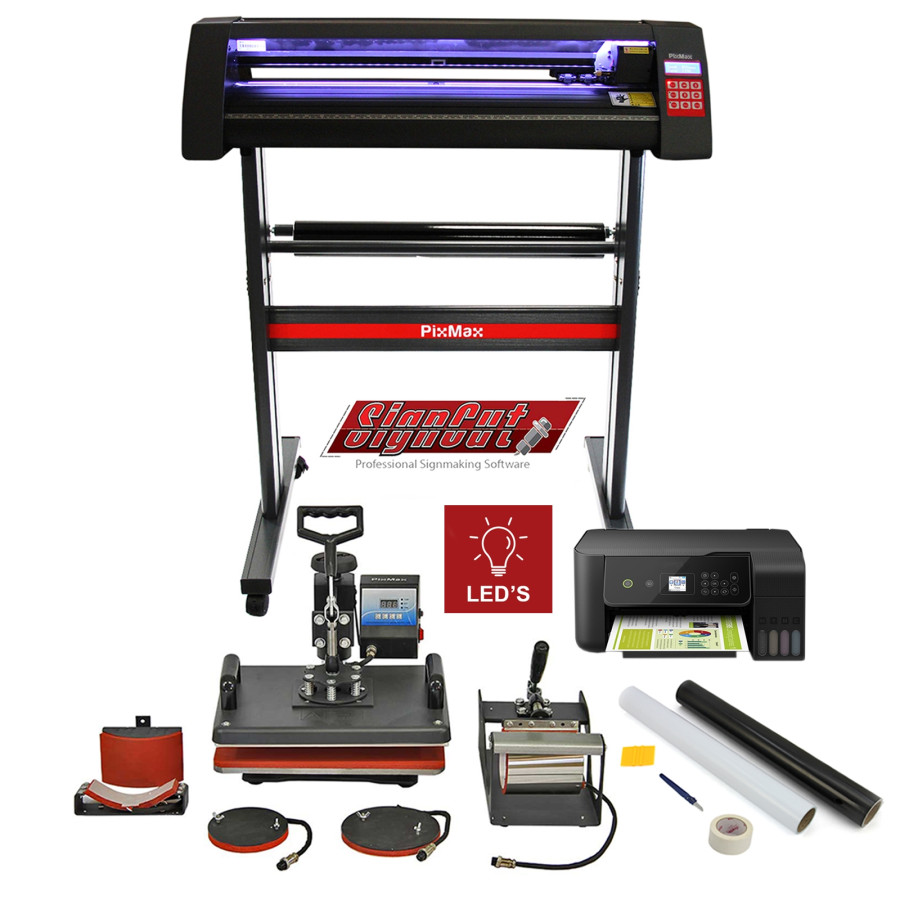 Click to view product details and reviews for Vinyl Cutter Led 5 In 1 Heat Press Printer Signcut Pro Weeding Kit Bundle.