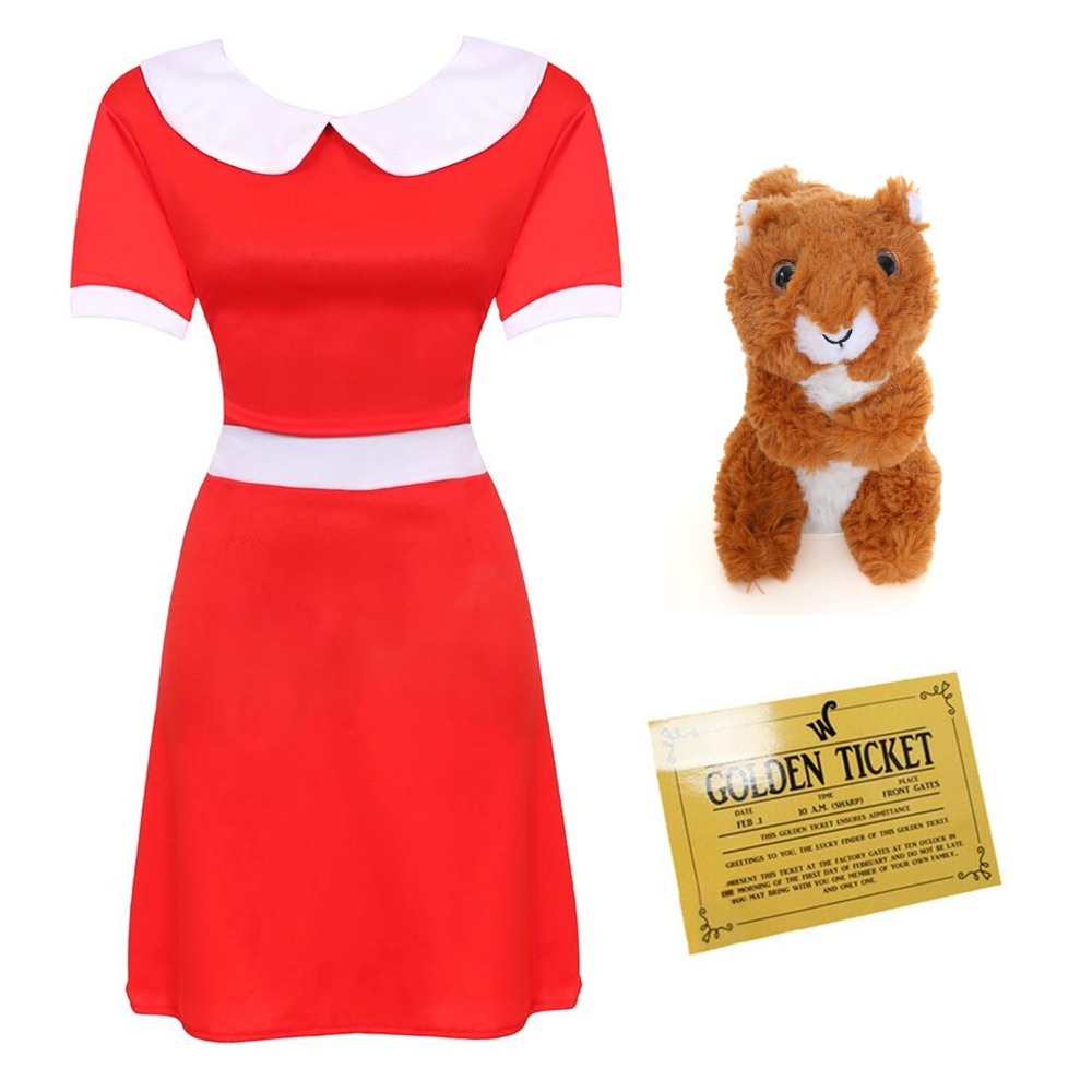 Ladies Spoilt Golden Ticket Winner Costume - Choose your Accessories