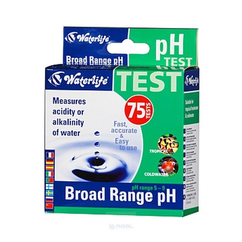 Waterlife Broad Range Test Kit Acidity Alkalinity Testing 75 tests aquarium fish