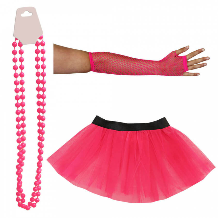 Wear It Pink! 80's 4 Piece Set