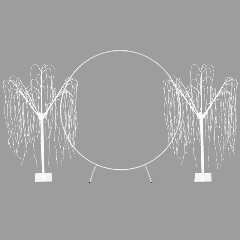 Click to view product details and reviews for Wedding Moongate White 2 X Weeping Willow Tree 180cm Cool White.