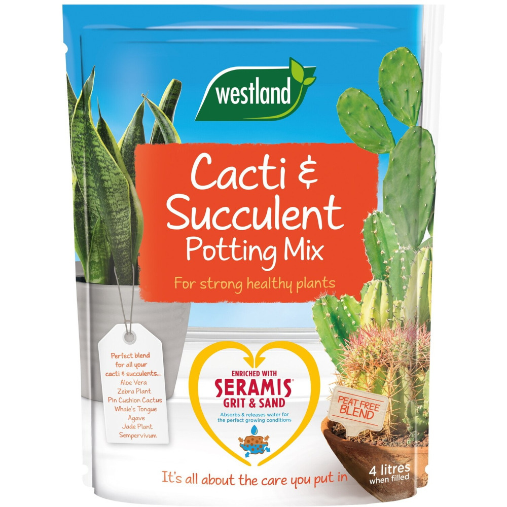 Westland Cacti & Succulent Potting Mix House Plants Naturally Peat Free 4L