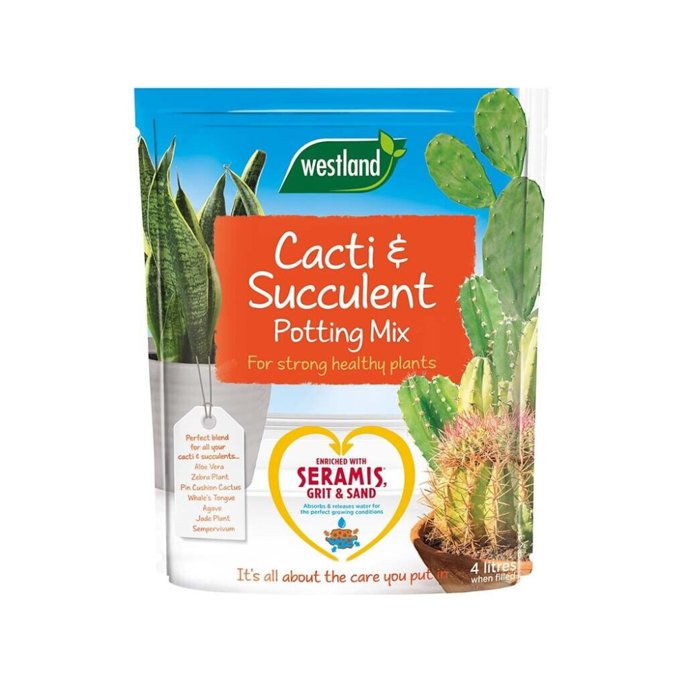 Westland Cacti & Succulent Potting Mix Indoor House Plants Seramis Enriched 4L