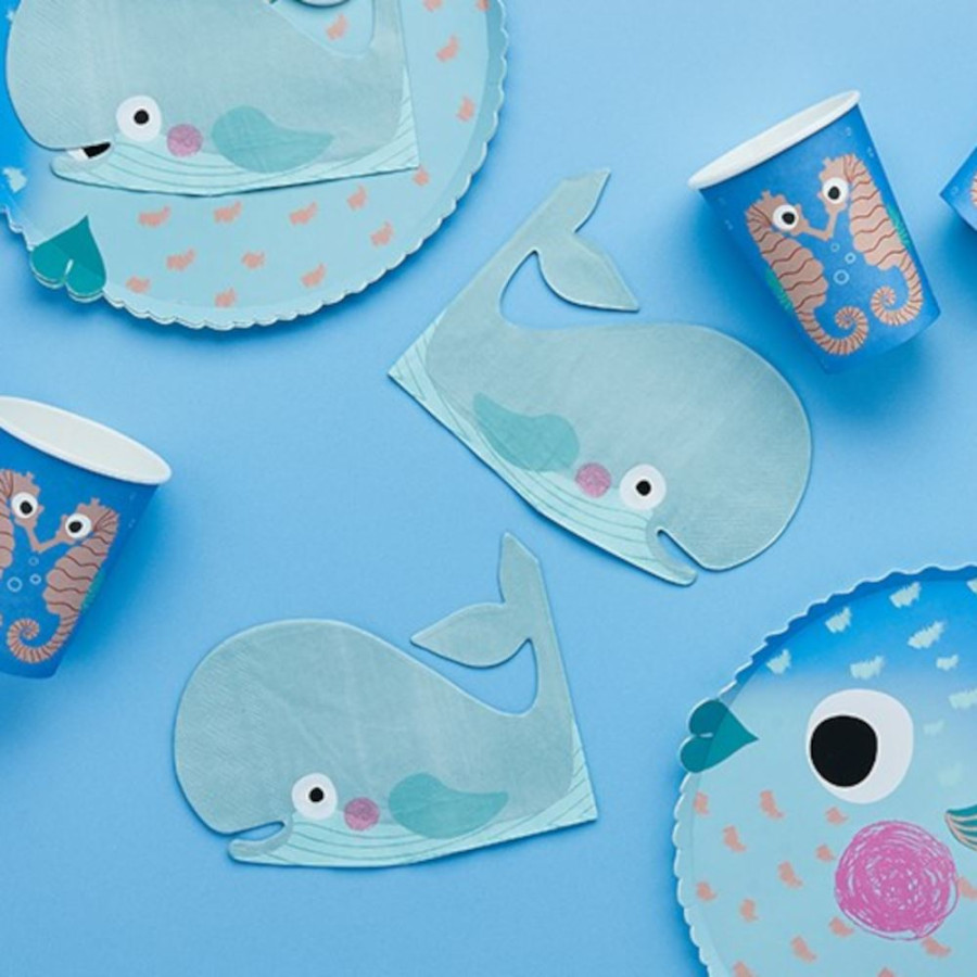 Click to view product details and reviews for Whale Paper Party Napkins X 16 Under The Sea Party.