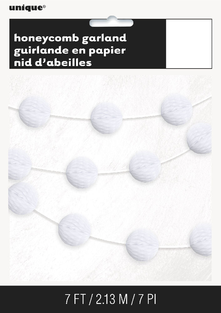 Click to view product details and reviews for White Honeycomb Garland.
