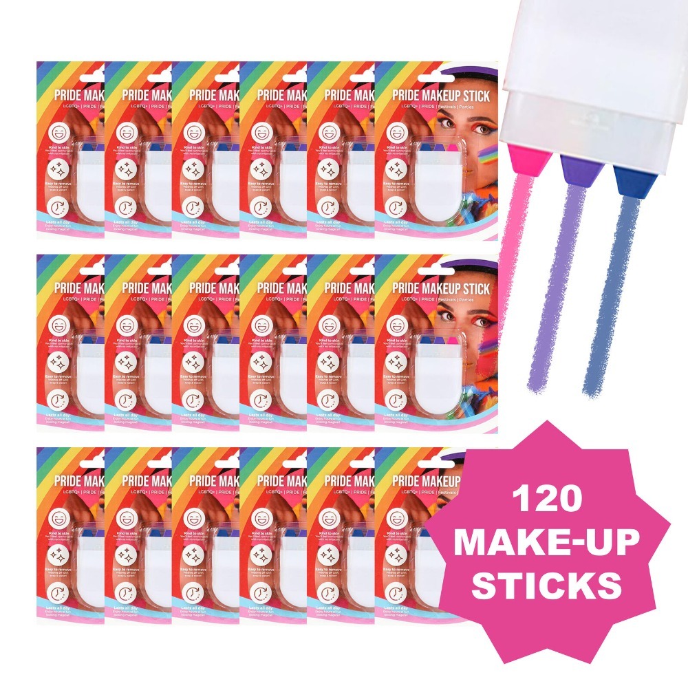 WHOLESALE Pack of 120 Bisexual Makeup Sticks