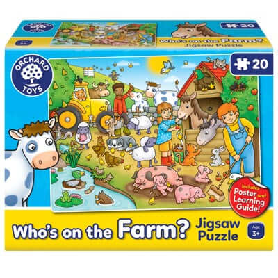 Who's On The Farm Jigsaw Puzzle and Poster by Orchard Toys