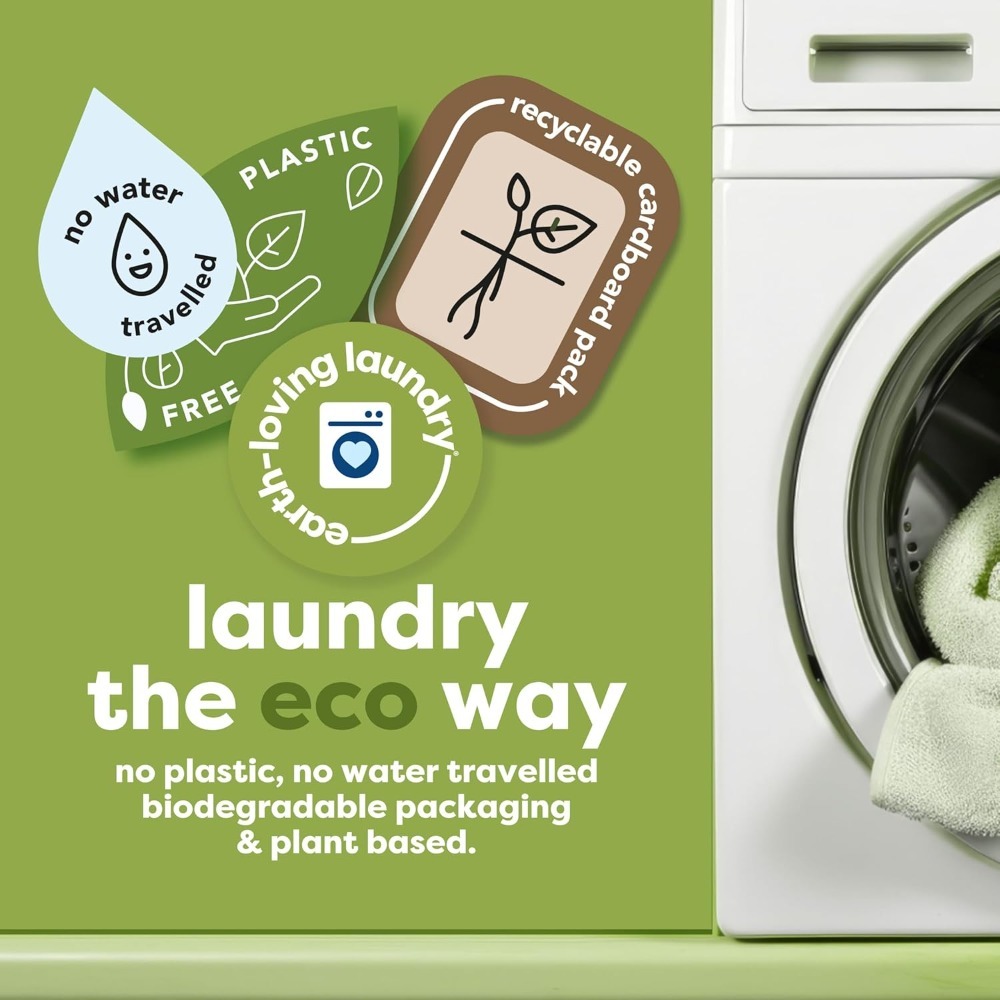 LAUNDREAM Wild Lavender Laundry Detergent Sheets x 60 Loads - Eco-Friendly Swaps Washing Capsules, Washing Liquid, Powder with Plastic-Free, Vegan, Plant-Based Ultra Concentrated Strips