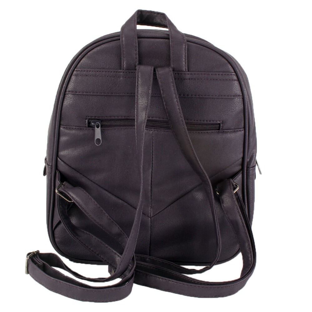 Womans\Girls Leather Grained Shoulder Back Pack | Cazaar