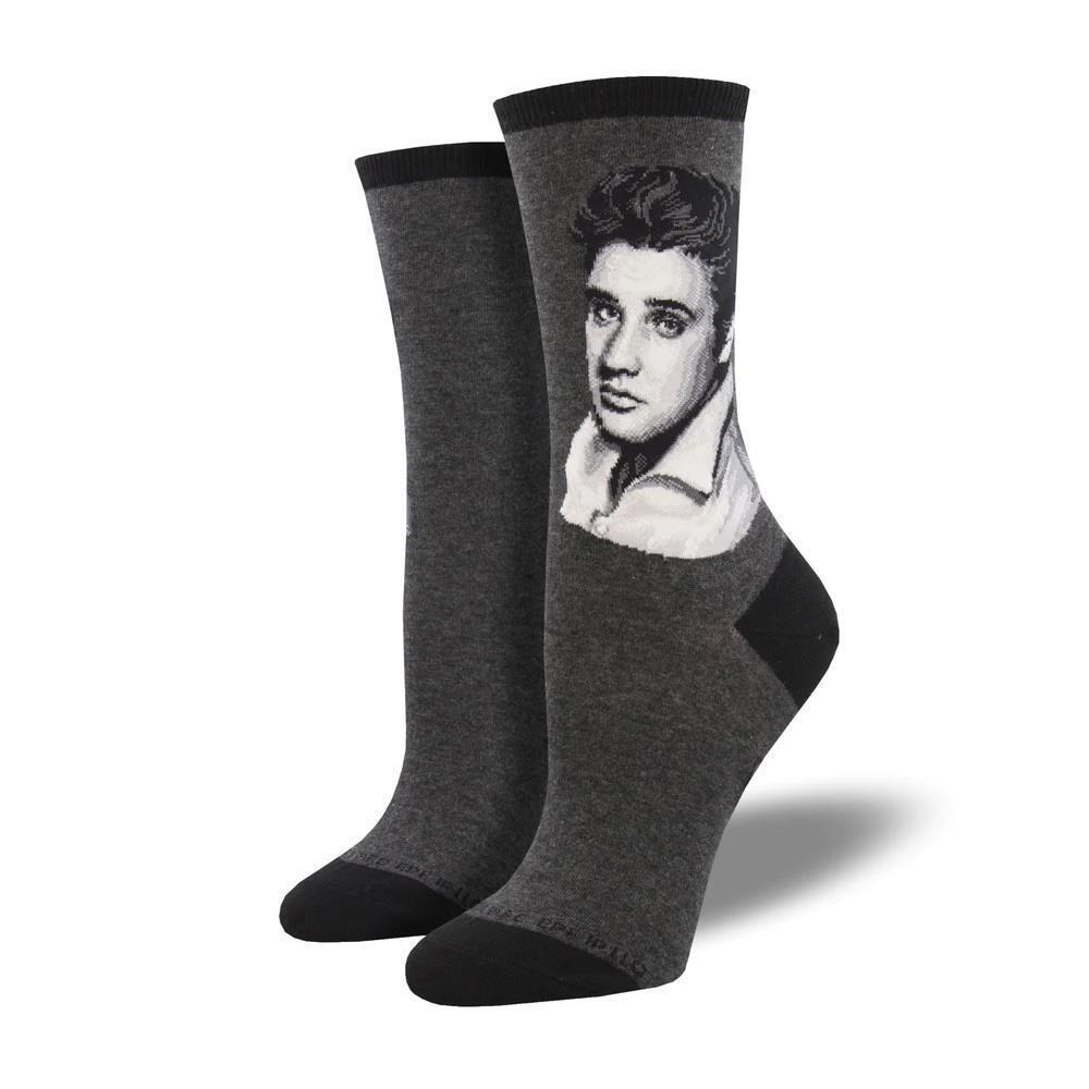 Women's Elvis Presley Portrait Printed Cotton Socks Ladies Gift UK Size 3-8