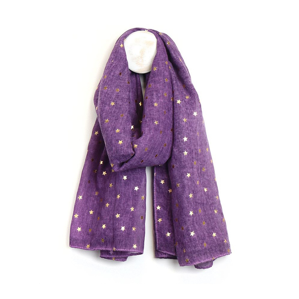 Click to view product details and reviews for Lightweight Purple Star Scarf Womens.