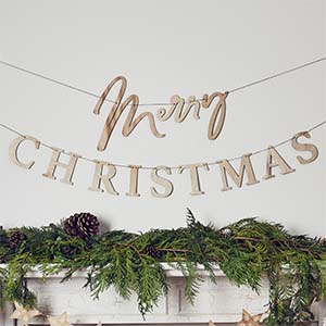 Click to view product details and reviews for Wood Merry Christmas Banner 2 Metres.