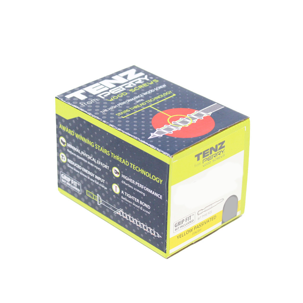 Wood Screws Grip Fit Tight Bond Pozi Drive Yellow Passivated 3.5 x 30mm Qty 200