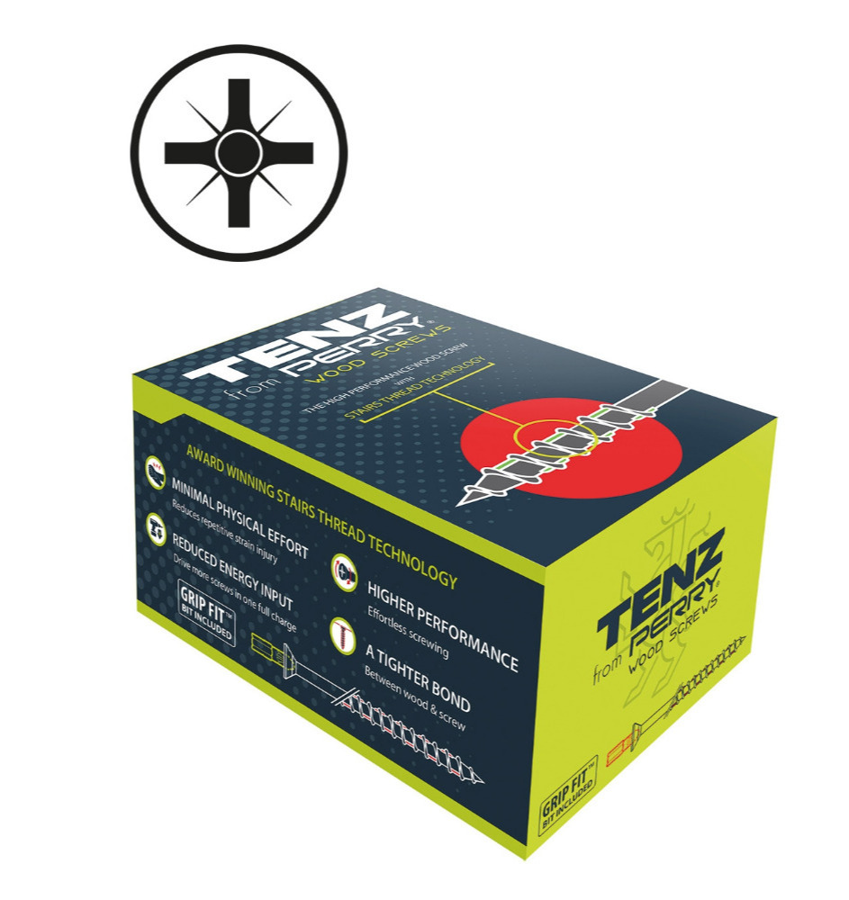 Wood Screws Grip Fit Tight Bond Pozi Drive Yellow Passivated 6.0 x 80mm Qty 100