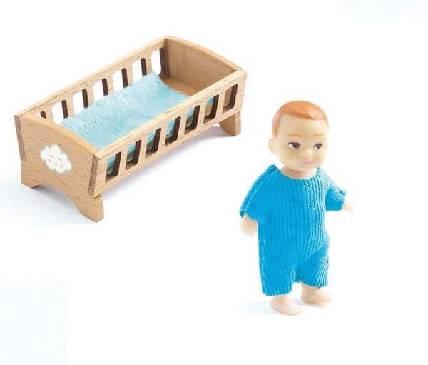 Wooden Dolls House Baby - Baby Sasha