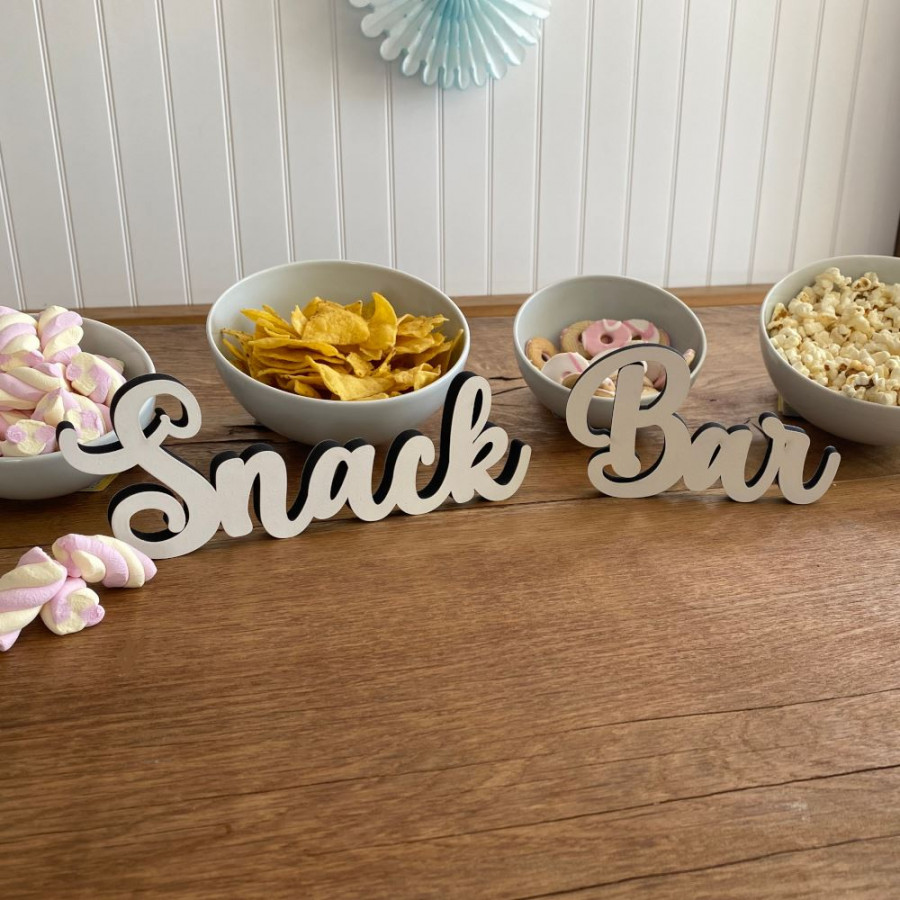Click to view product details and reviews for Wooden Party Sign Snack Bar.