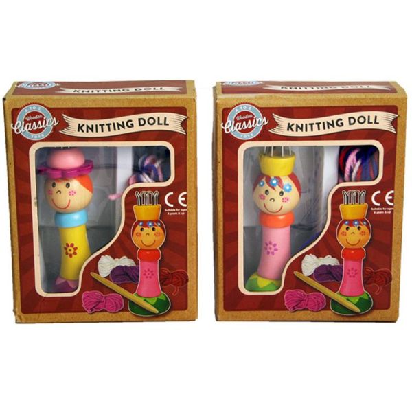 Wooden Retro French Knitting Doll Set Wool Children's Knitting Gift Craft Set