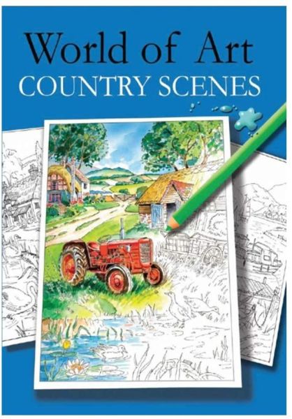 World Of Art Country Scenes Adult Colouring Book... | Cazaar