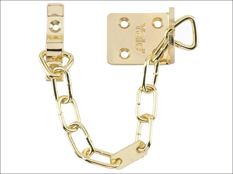 WS6 Security Door Chain - Electro Brass Finish YALVWS6EB
