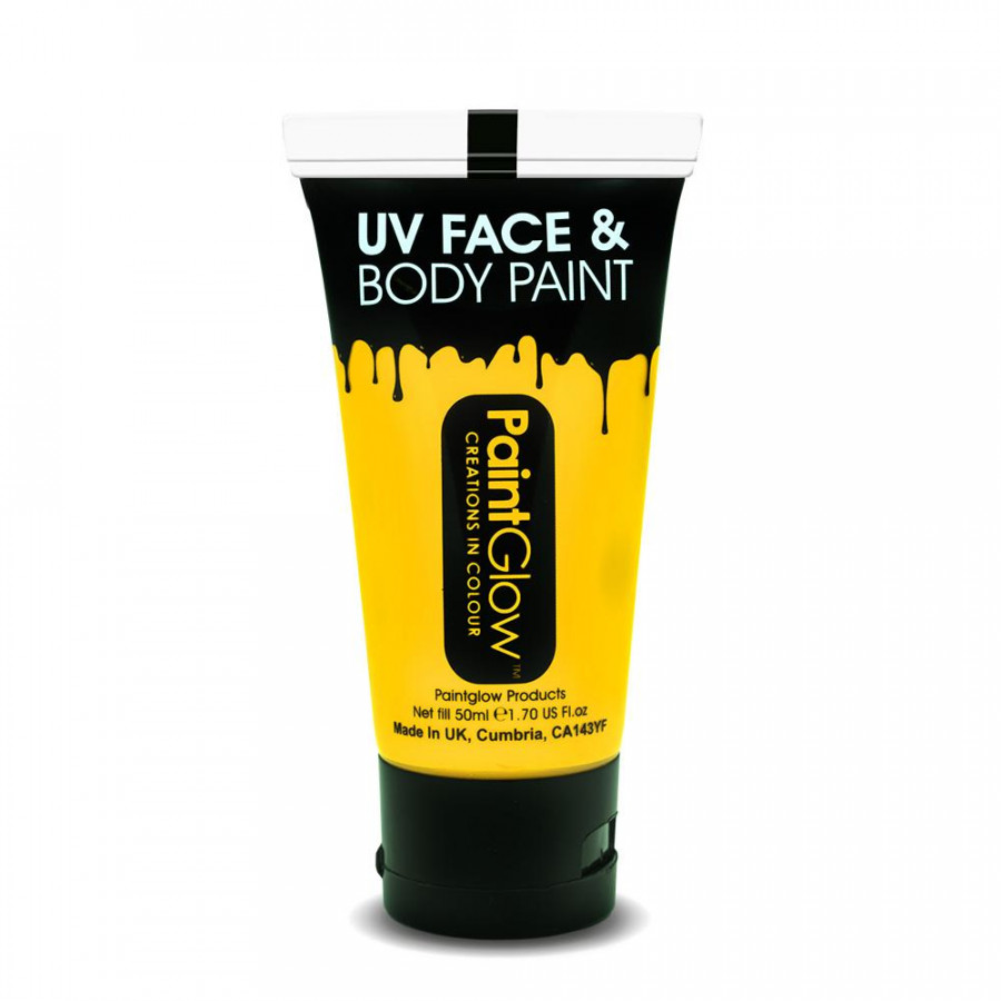 Yellow - Neon UV 50ml Face & Body Paint | Cazaar