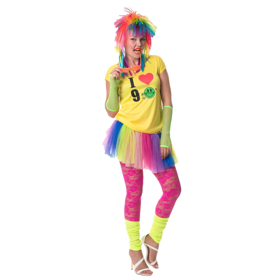Yellow Rave Bright Costume For Festivals Small