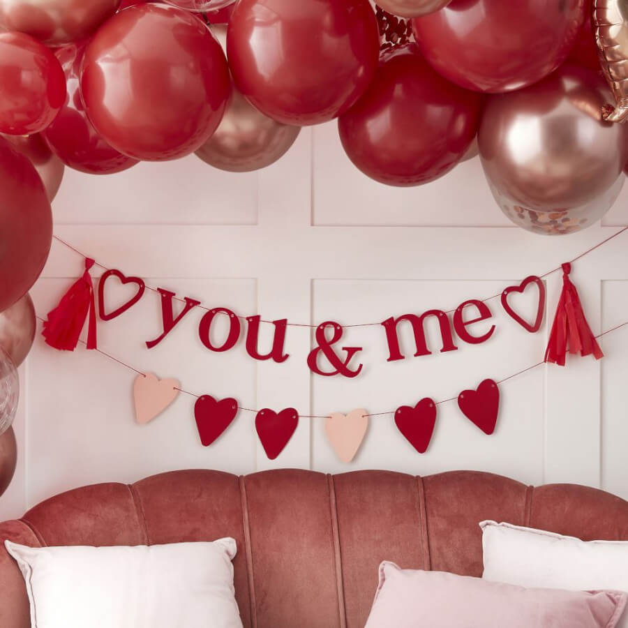Click to view product details and reviews for You And Me Valentines Bunting Red Romantic Hanging Decoration Hearts 4m.