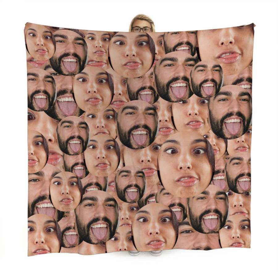 Click to view product details and reviews for Personalised All Over 2 Faces Photo Fleece Blanket. Click to view product details and reviews for Personalised All Over 2 Faces Photo Fleece Blanket.